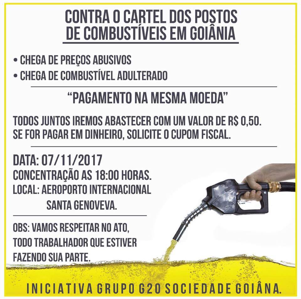 Panfleto sobre a manifestação divulga pelas redes sociais | Foto: Divulgação