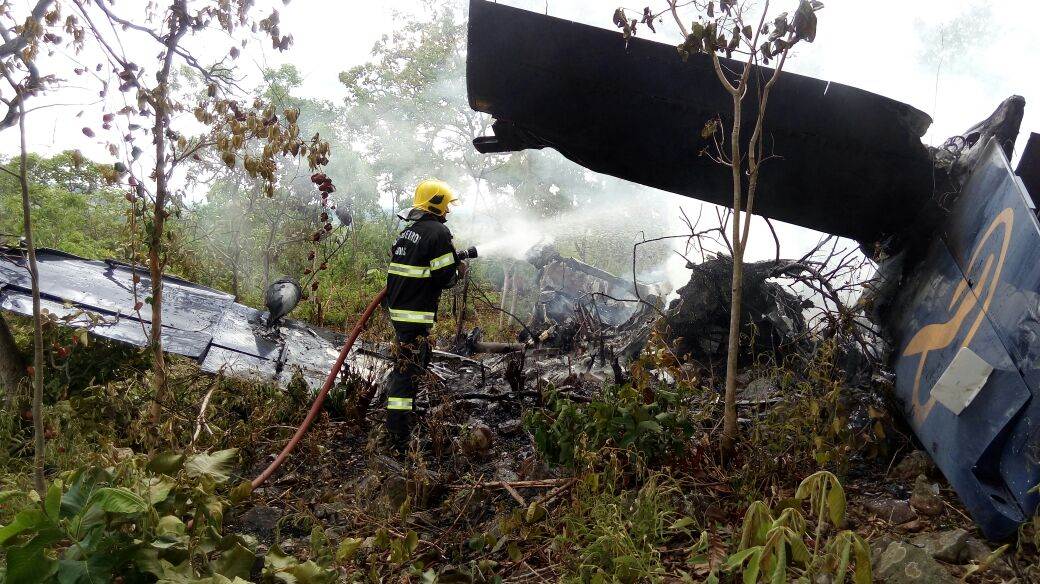 Corpo de Bombeiros foi acionado para atender vítimas de queda de avião em Goiás | Foto: Divulgação