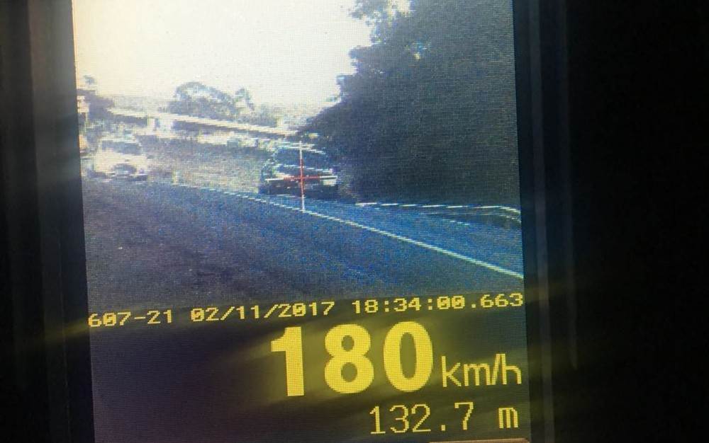 Condutor foi flagrado a 180 km/h em trecho de 110 km/h da BR-060, em Goiás - Foto: PRF/Divulgação