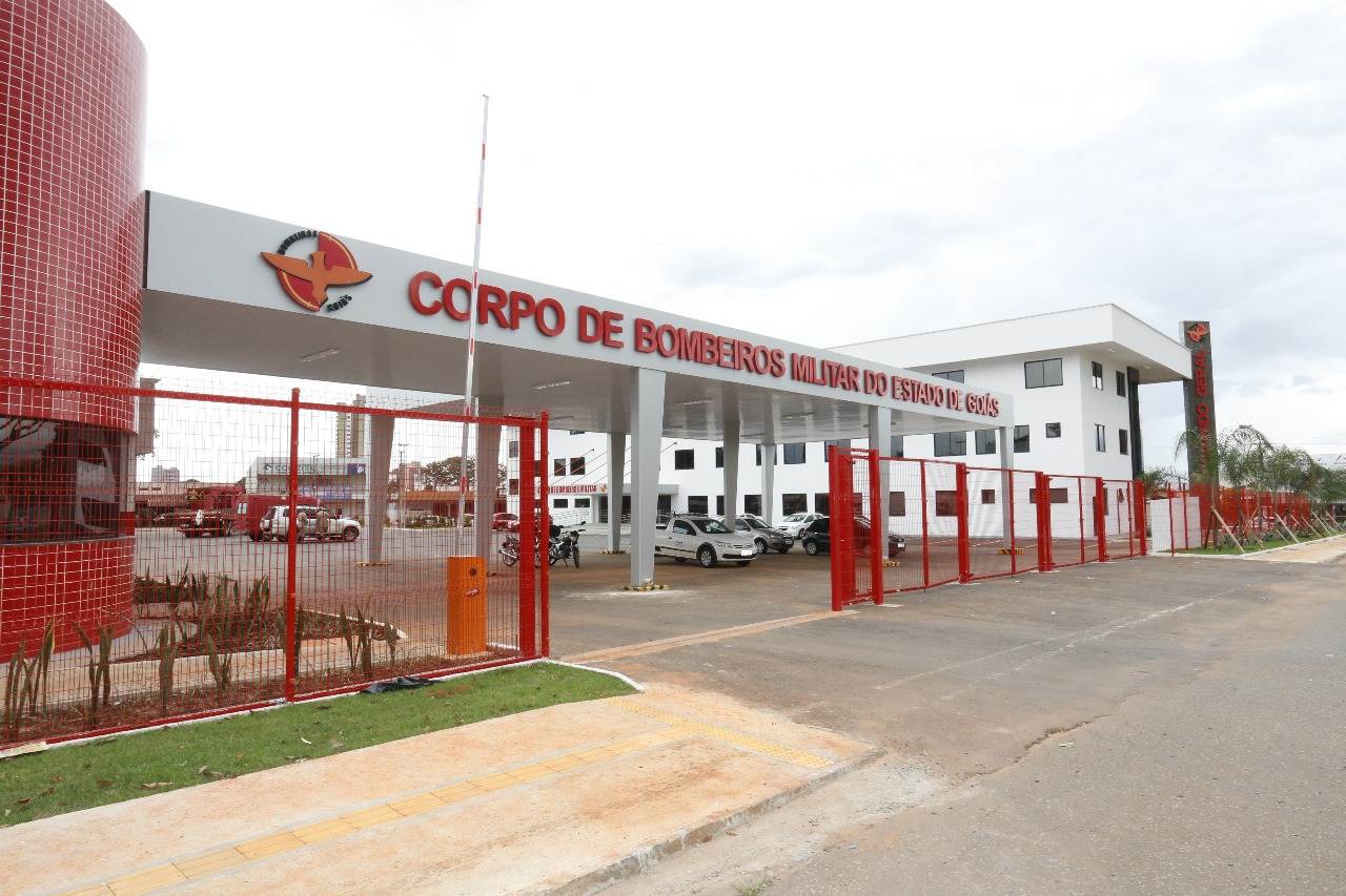Novo quartel do Corpo de Bombeiros Militar do Estado de Goiás (CBMGO) no Jardim América, em Goiânia | Foto: Divulgação