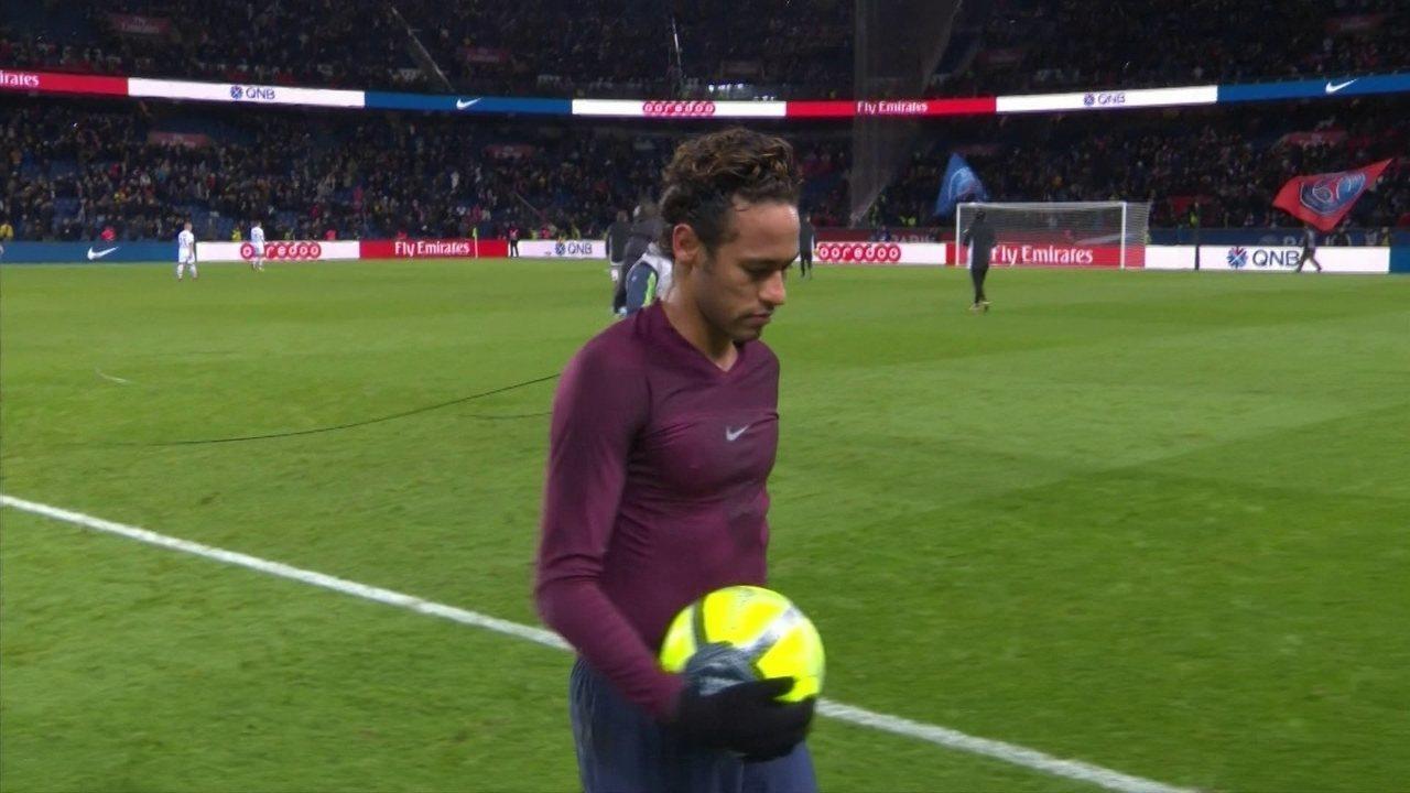 Neymar saiu vaiado na vitória de 8 a 0 do PSG sobre o Dijon | Foto: Reprodução