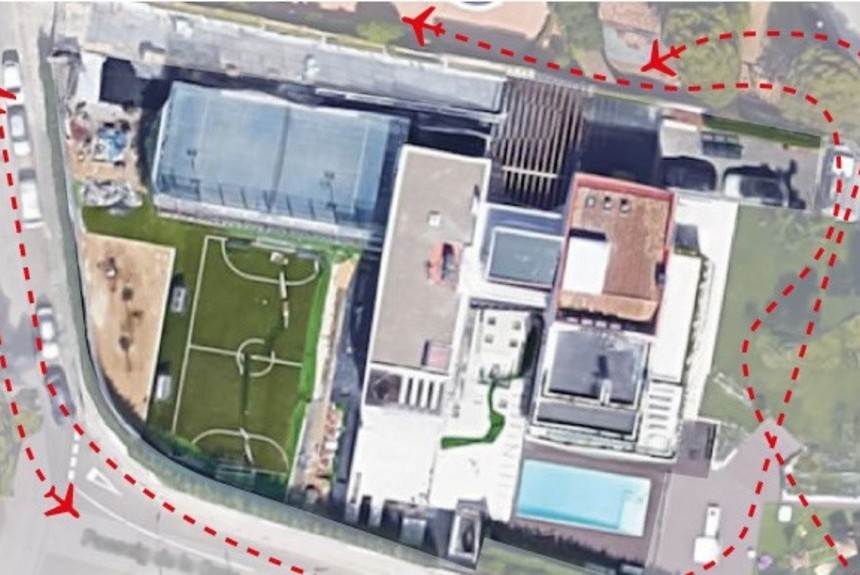 Nenhum avião pode voar por cima da casa de Messi em Barcelona | Foto: Reprodução/ Olé