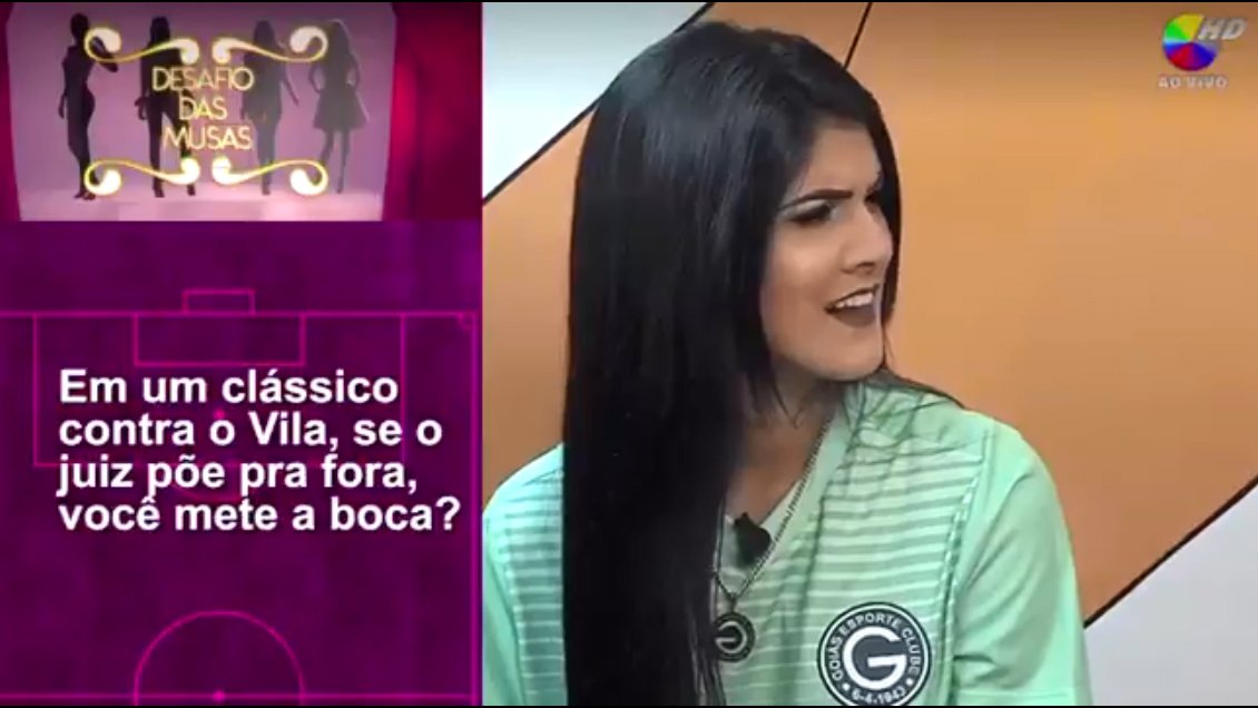 Musa do Goiás é submetida a perguntas sexuais e time promete represália | Foto: Reprodução/ TV Goiânia