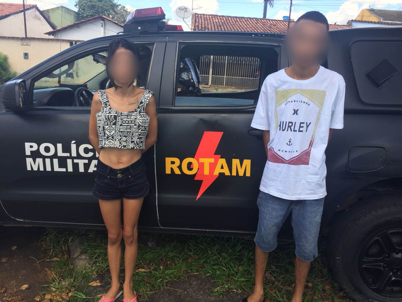 Marido e mulher foram presos pela Polícia Militar de Goiás (PMGO) nesta quarta-feira, 14 | Foto: Divulgação/PM