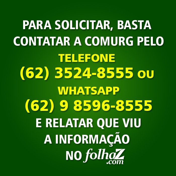 Esses são os números da Comurg para solicitação do serviço Cata Treco | Foto: Montagem