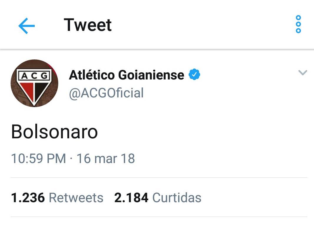 Mensagem polêmica no Twitter foi ação de hacker, diz Atlético | Foto: Reprodução/ Twitter