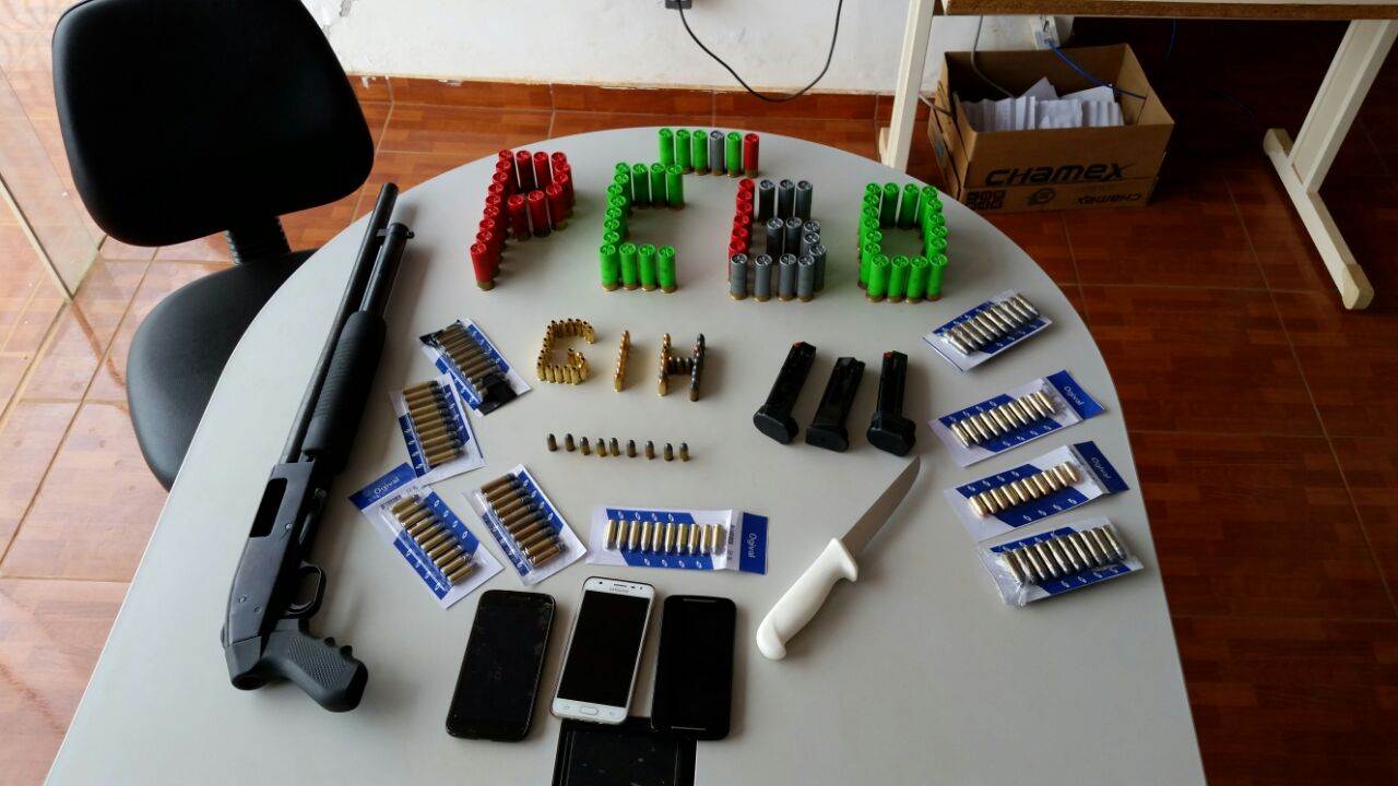 Estudante de veterinária é preso com armas e 240 munições em Luziânia | Foto: Divulgação/ Polícia Civil
