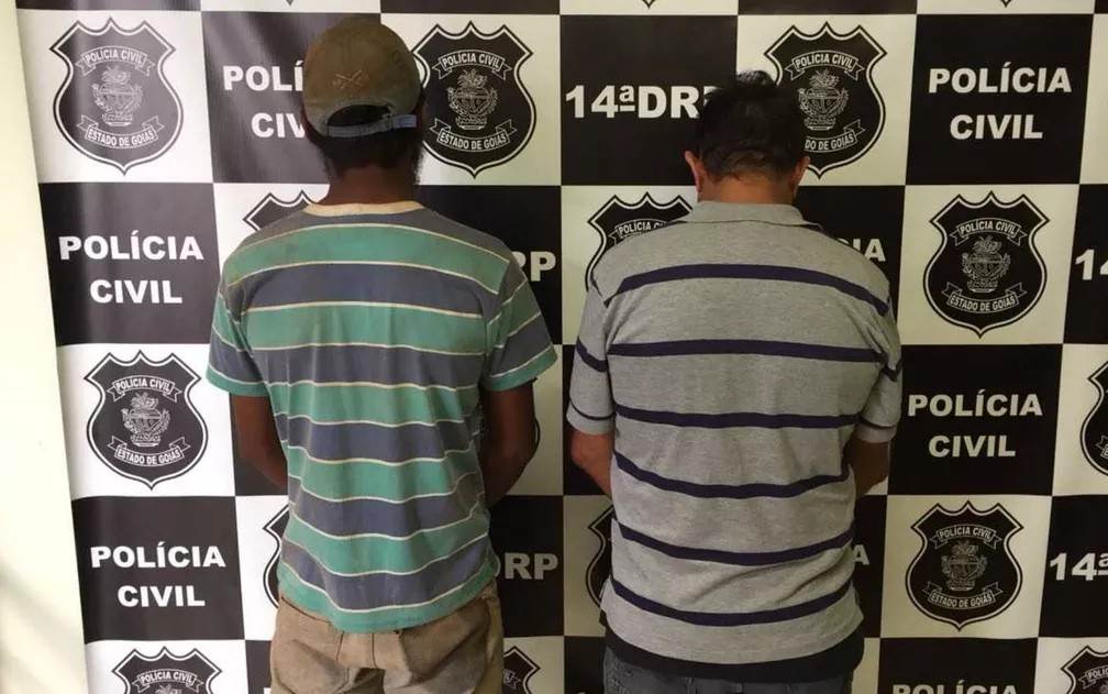 Dupla é presa após encher com pedras corpo de amigo assassinado em Jataí | Foto: Divulgação/ Polícia Civil