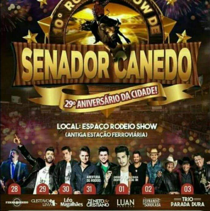 Banner de divulgação do Rodeio Show Senador Canedo 2018 | Arte: Divulgação