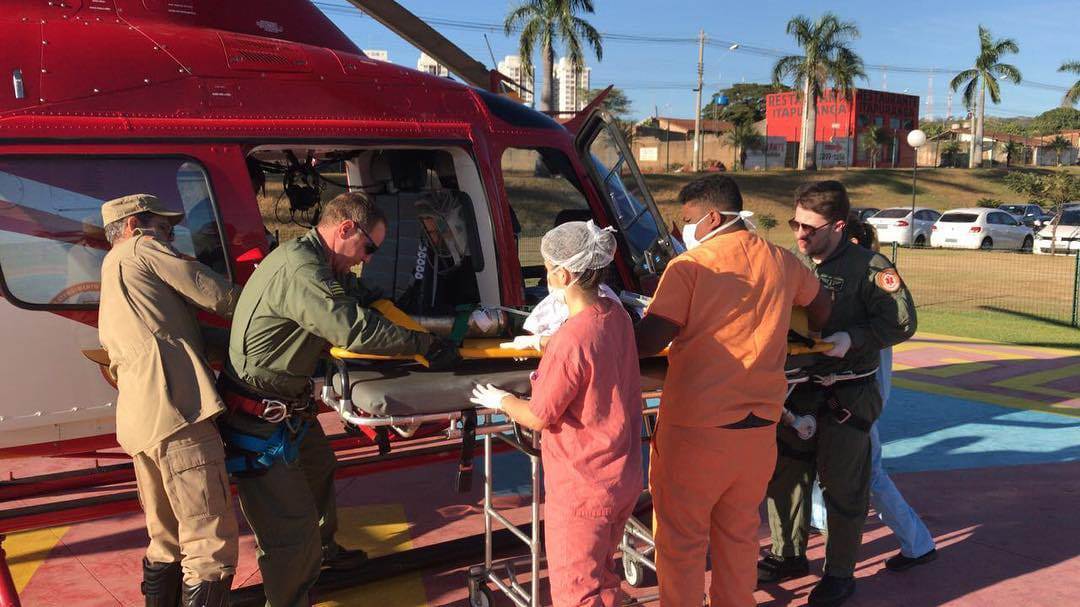 Criança é atacada por Pastor Alemão em Goiânia | Foto: Divulgação/CBMGO Criança é atacada por Pastor Alemão em Goiânia | Foto: Divulgação/CBMGO