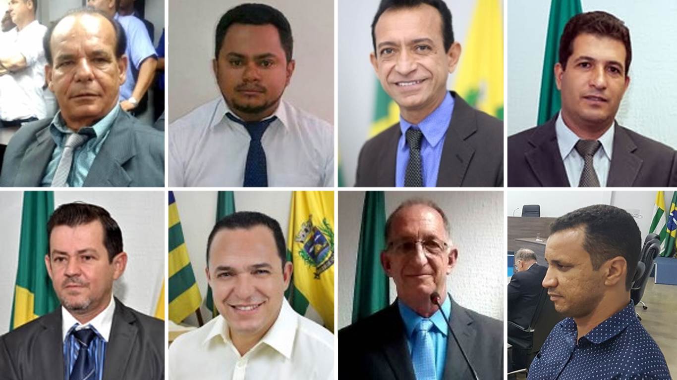 Vereadores Meinha (PSDC), Erivelton Contador (PSDC), Ataídes Neguinho (PSDB), Rosildo (PP), Gleison Flávio (MDB), Arnaldo Leite (MDB), Hilário Giacomet (PSB) e Daniel Rodrigues (PCdoB) | Foto: Reprodução