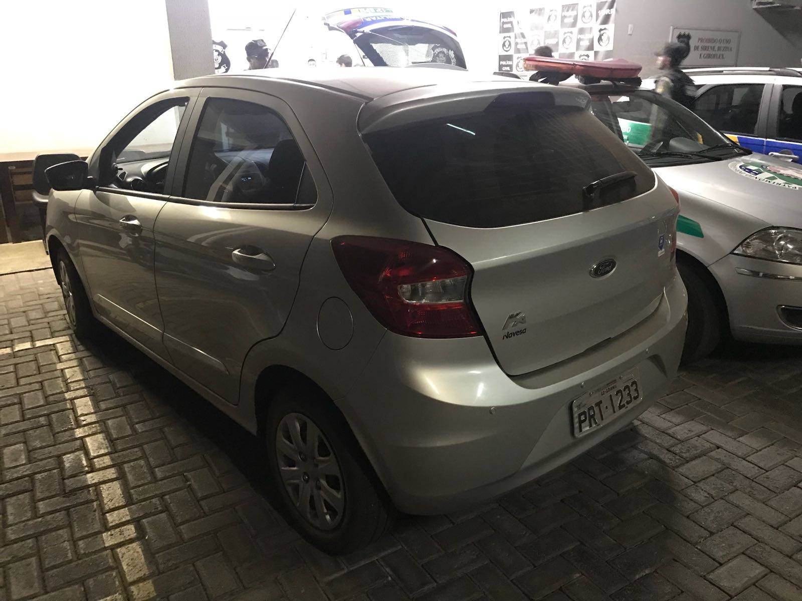 Ford Ka roubado, com placa clonada, usado pelo trio em diversos crimes | Foto: divulgação
