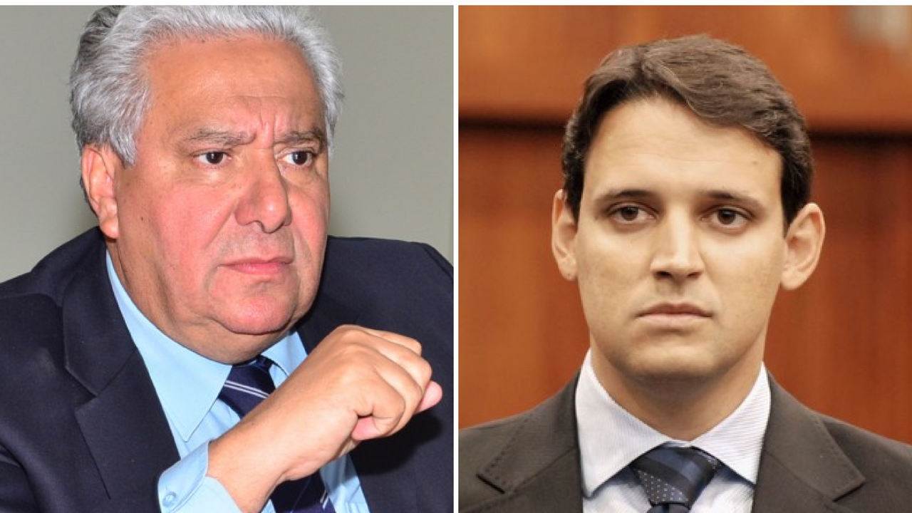 Thiago Peixoto está brigado com Vilmar Rocha. Confusão envolve o PSD com a base aliada | Foto: montagem Folha Z Thiago Peixoto está brigado com Vilmar Rocha. Confusão envolve o PSD com a base aliada | Foto: montagem Folha Z