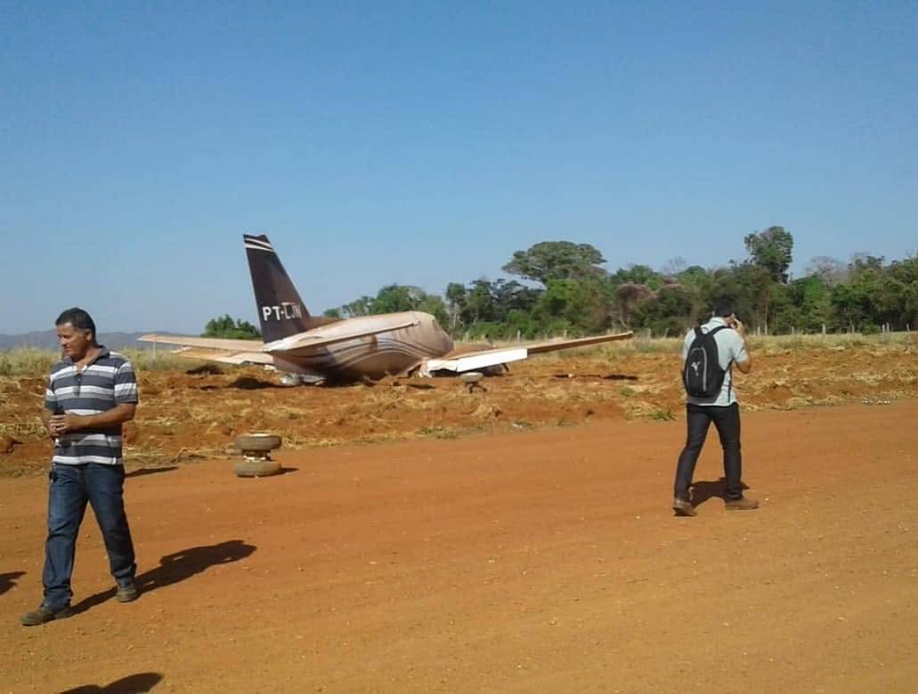 Avião que levava Daniel Vilela e comitiva cai em Itapaci | Foto: divulgação