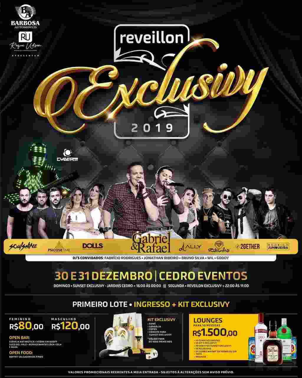 Réveillon 2019 em Goiânia: Réveillon Exclusivy 2019 | Foto: Divulgação Réveillon 2019 em Goiânia: Réveillon Exclusivy 2019 | Foto: Divulgação