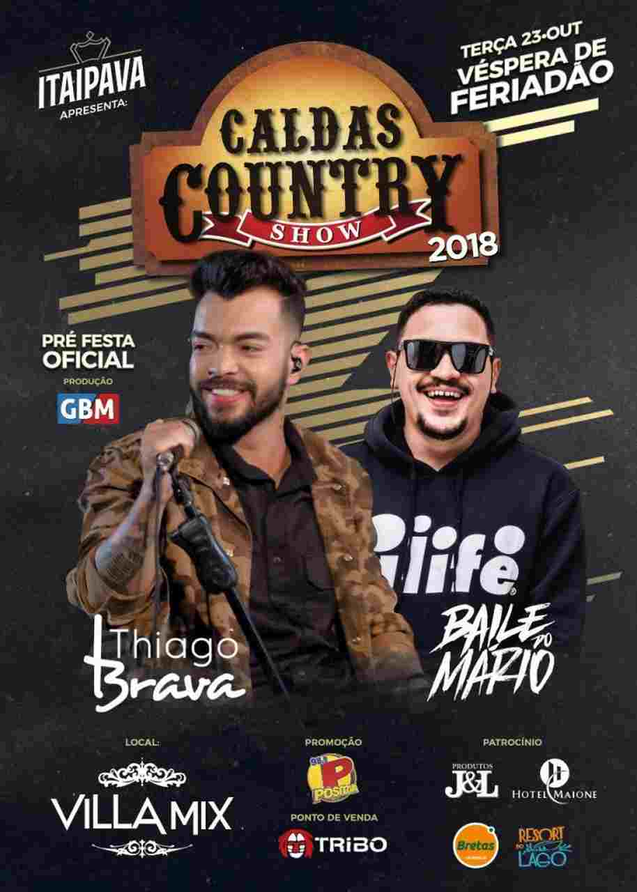 Thiago Brava se apresentará hoje na Villa Mix, em Goiânia | Foto: divulgação