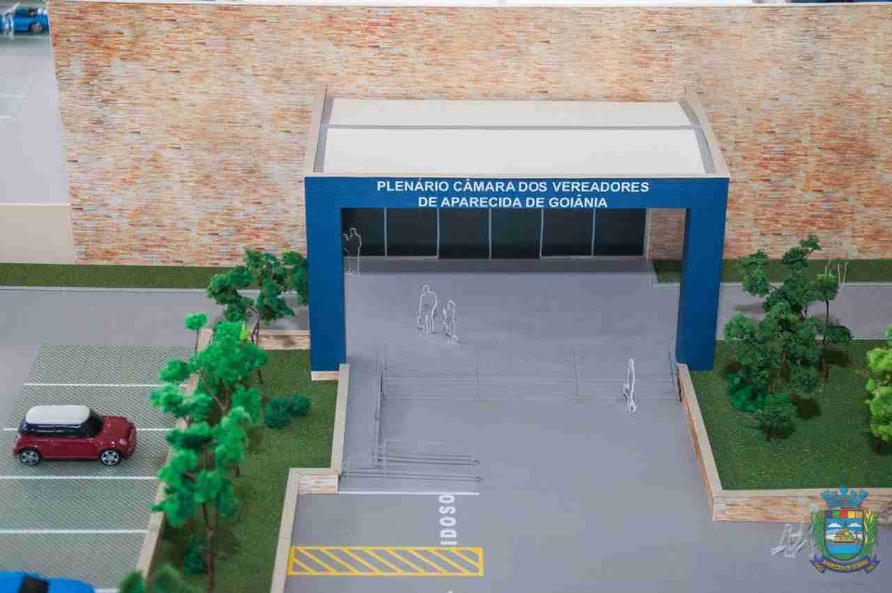 Maquete da nova sede da Câmara de Aparecida lançada em solenidade ainda no final de 2014 | Foto: Câmara de Aparecida