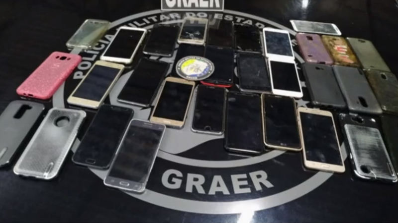Quadrilha roubou pelo menos 18 celulares no dia do show de Gusttavo Lima em Aparecida | Foto: Divulgação / PM