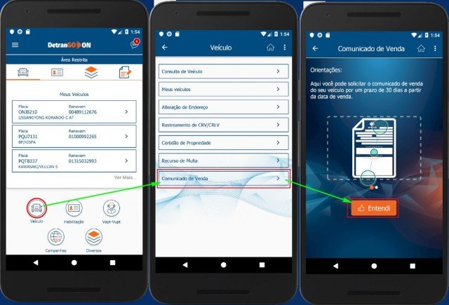 comunicado-de-venda-de-veiculo-goias Sem fila: app do Detran-GO emite comunicado de venda de veículo online | Foto: Divulgação / Detran-GO