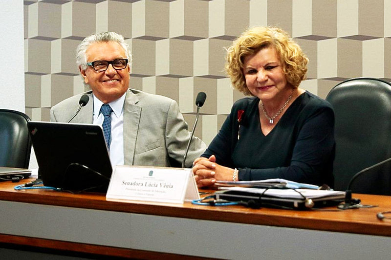 Ronaldo Caiado chamou Lúcia Vânia para assumir secretaria no Governo de Goiás | Foto: Reprodução