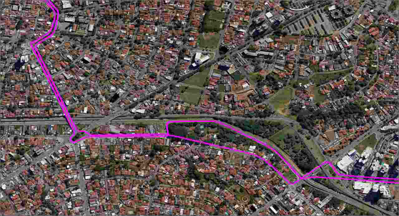 mapa linha 283 Senador Canedo