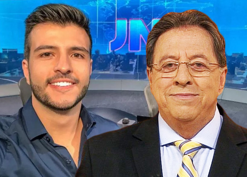 Universo não poderia privar Jackson Abrão de assistir, de camarote, a participação histórica de Matheus Ribeiro no Jornal Nacional | Foto: Montagem / Folha Z