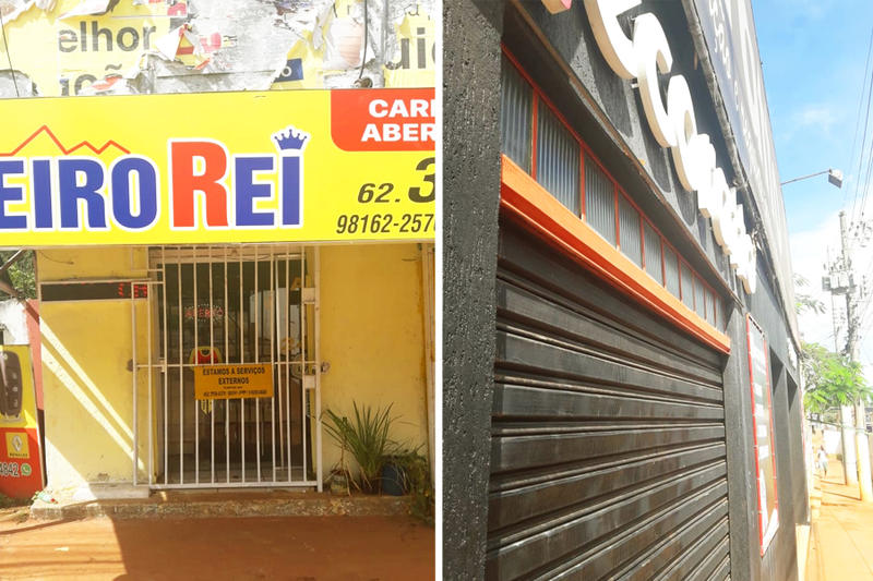 De portas fechadas, comerciantes rezam pela conclusão das obras em Goiânia | Fotos: Rodrigo Czepak