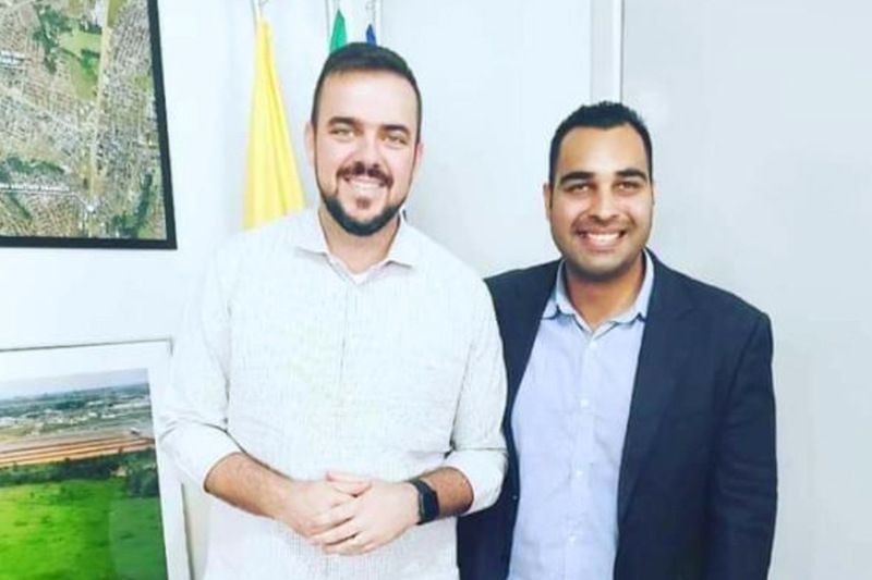 Prefeito Gustavo Mendanha e Wellder Gabriel | Foto: Reprodução
