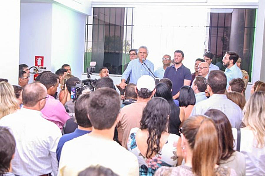 Aparecida foi a primeira cidade a receber o projeto Ipasgo Clínicas. Na foto, governador Ronaldo Caiado na inauguração da unidade, em outubro de 2019 | Foto: Divulgação