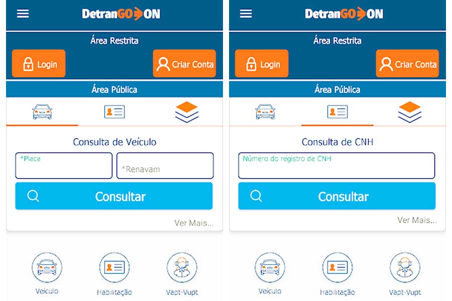 Aplicativo Detran GO ON torna quase todos os seviços do órgão on-line | Foto: Divulgação