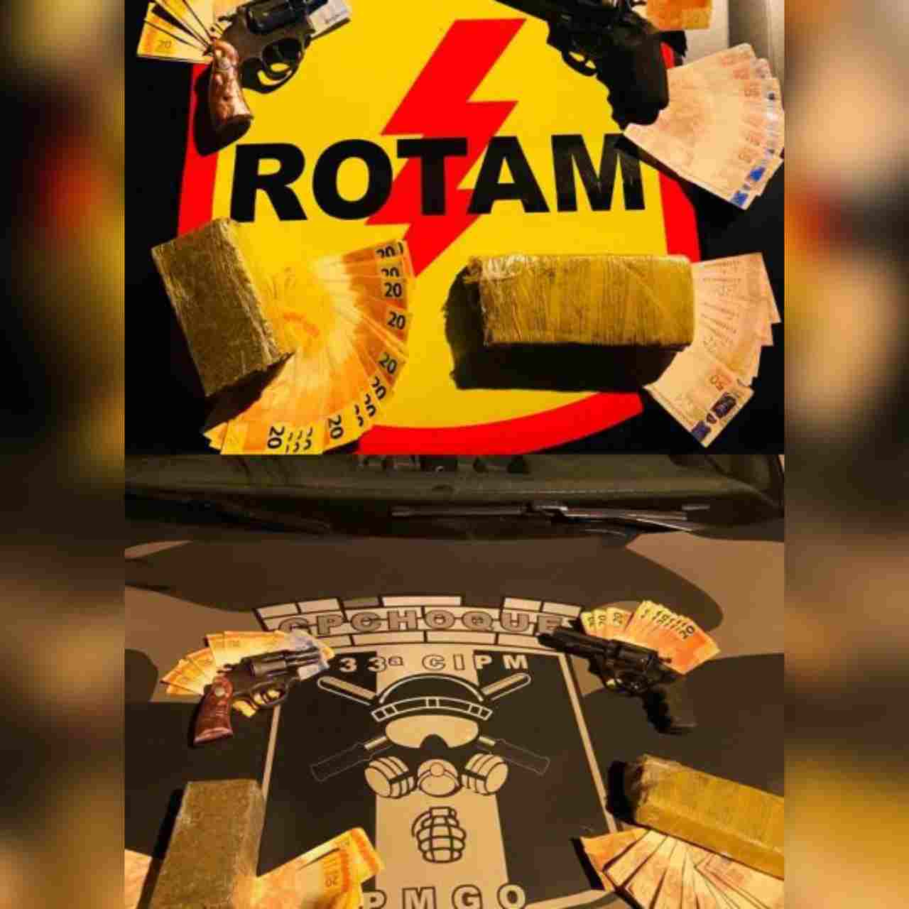 produtos apreendidos Rotam Valparaíso de Goiás