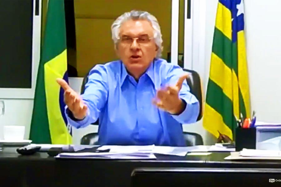 Ronaldo Caiado comanda conferência com prefeitos de 32 municípios | Foto: Reprodução