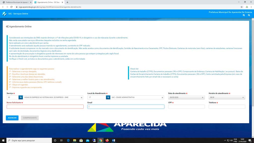 Plataforma online para cadastramento de currículo integra o Espaço do Trabalhador da Secretaria de Trabalho | Foto: Reprodução