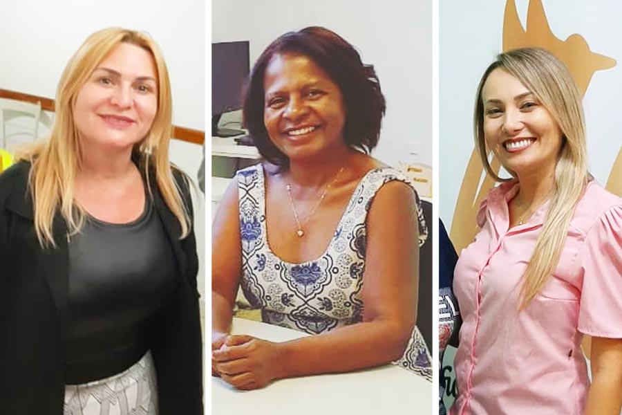 Valéria Pettersen (MDB), Cida Pereira (Avante) e Camila Rosa (PSD) | Foto: Montagem/FZ