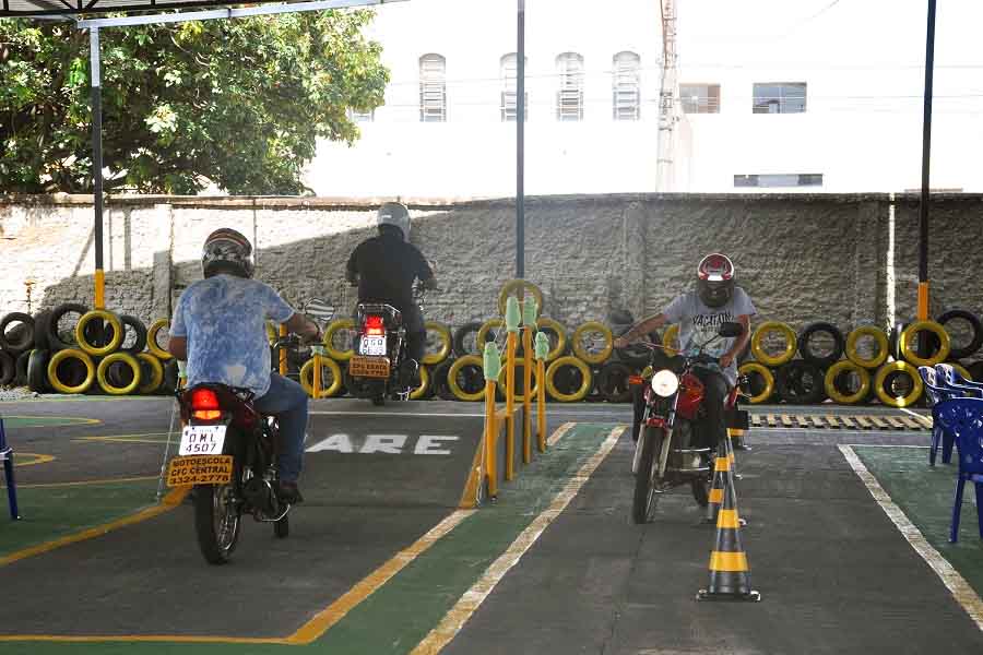 Prova prática para categoria A (motocicletas) | Foto: Divulgação