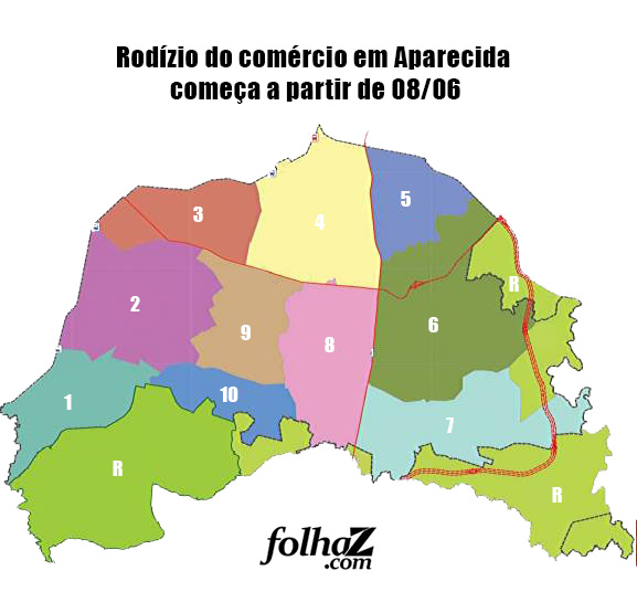 Veja como funcionará o rodízio do comércio em Aparecida a partir de 2ª | Foto: Folha Z