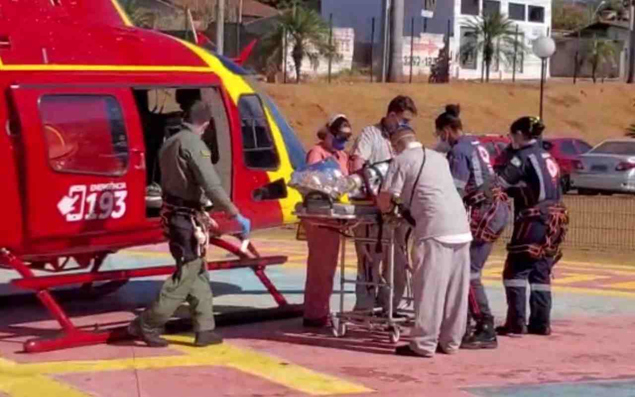 homem queimado Aparecida Bombeiros