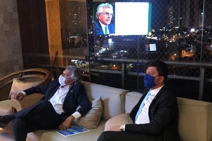 Ronaldo Caiado e Glaustin da Fokus analisam pesquisas e levamentos eleitorais | Foto: Divulgação