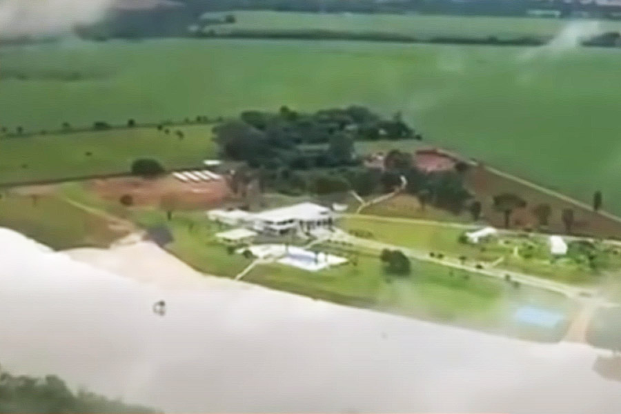 Represa da mansão do cantor Gusttavo Lima em Bela Vista | Foto: Reprodução