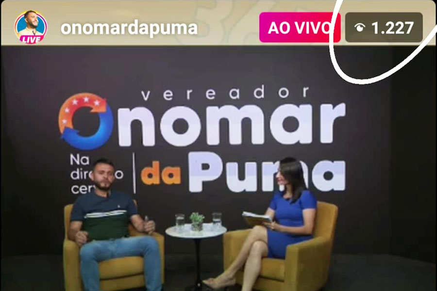 Onomar Novais e a apresentadora Sandra Queiroz | Foto: Reprodução / Instagram