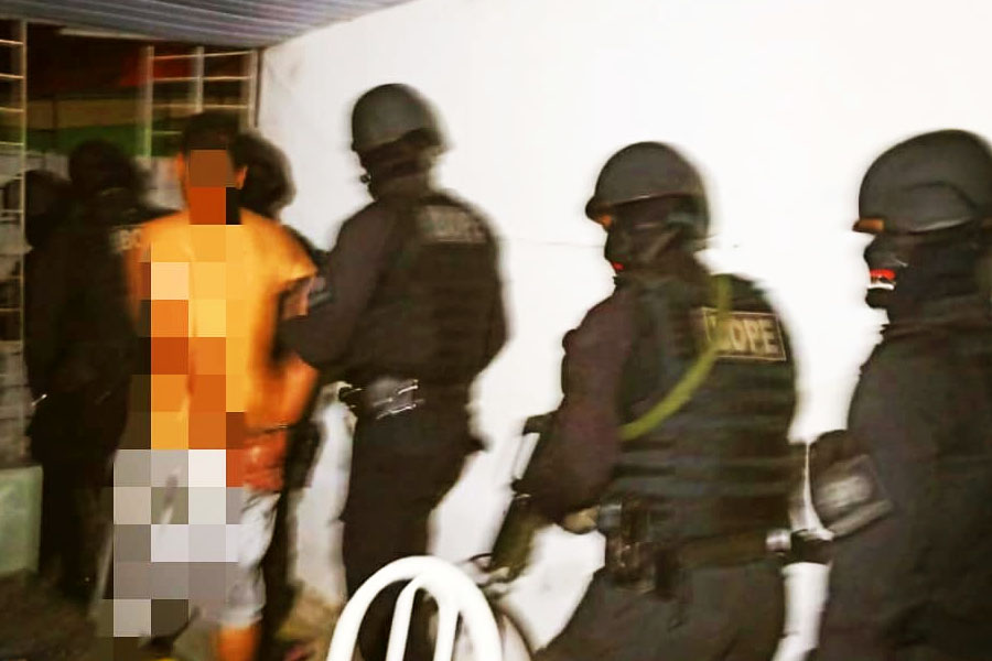 Bope prende homem que ameaçava colocar fogo em botijão em Goiânia | Foto: Divulgação/PM-GO