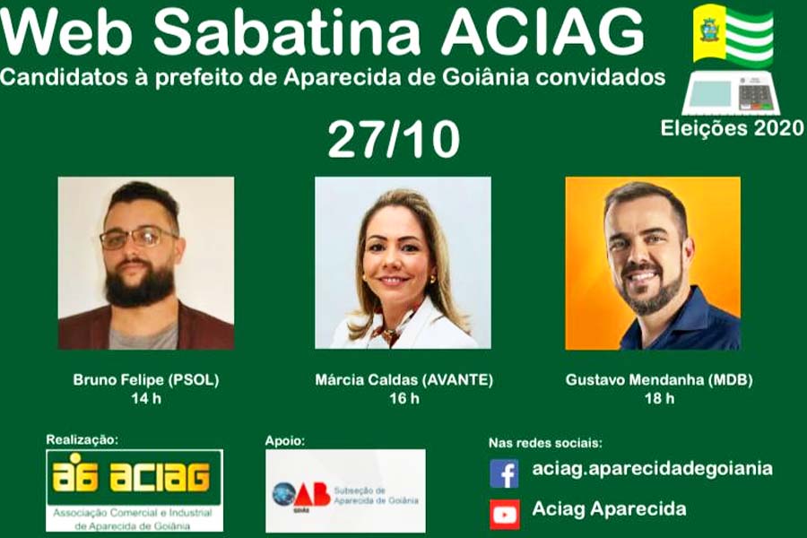 Sabatina com os candidatos a prefeito de Aparecida | Foto: Divulgação